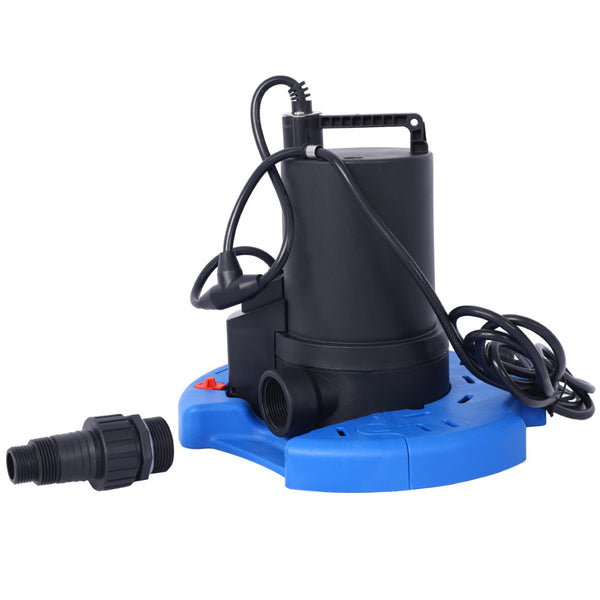 English Elm 1/4 Hp Submersible Pool Cover Pump 1850 Gph Auto on Off with Check Valve Adapter W465127590