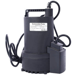 English Elm 1/4 Hp Submersible Pool Cover Pump 1850 Gph Auto on Off with Check Valve Adapter W465127590