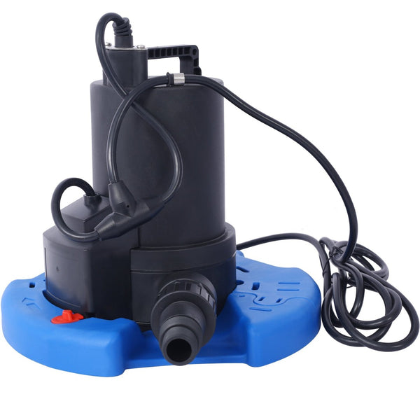 English Elm 1/3 Hp Submersible Pool Cover Pump 2500 Gph Auto Activation with Bottom Suction W465127592