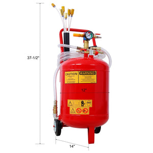 English Elm Oil Evacuator Pneumatic 24l Steel Tank Garage Fluid Extractor with Built-in Level Gauge W465130065