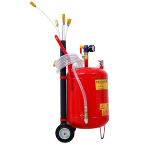 English Elm Oil Evacuator Pneumatic 24l Steel Tank Garage Fluid Extractor with Built-in Level Gauge W465130065