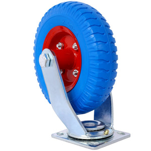 English Elm 4pcs Flat Free Pu Casters Heavy Duty Set Swivel Rigid Steel Hub Ball Bearing Wheels W465130444
