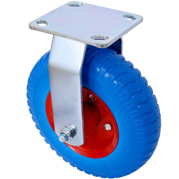 English Elm 4pcs Flat Free Pu Casters Heavy Duty Set Swivel Rigid Steel Hub Ball Bearing Wheels W465130444