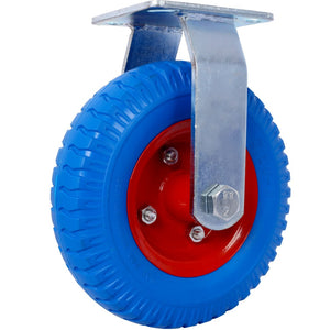 English Elm 4pcs Flat Free Pu Casters Heavy Duty Set Swivel Rigid Steel Hub Ball Bearing Wheels W465130444