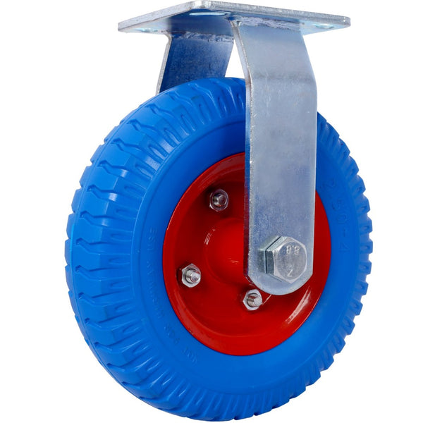 English Elm 4pcs Flat Free Pu Casters Heavy Duty Set Swivel Rigid Steel Hub Ball Bearing Wheels W465130444