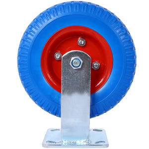 English Elm 4pcs Flat Free Pu Casters Heavy Duty Set Swivel Rigid Steel Hub Ball Bearing Wheels W465130444