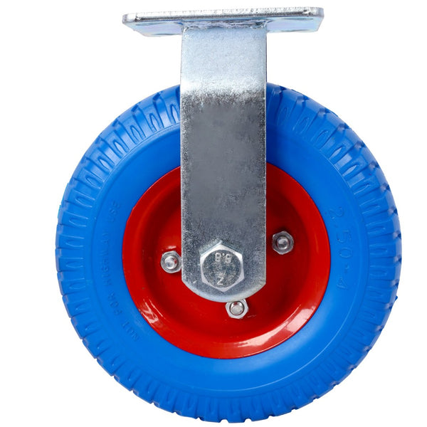 English Elm 4pcs Flat Free Pu Casters Heavy Duty Set Swivel Rigid Steel Hub Ball Bearing Wheels W465130444