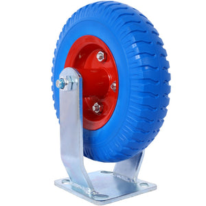 English Elm 4pcs Flat Free Pu Casters Heavy Duty Set Swivel Rigid Steel Hub Ball Bearing Wheels W465130444