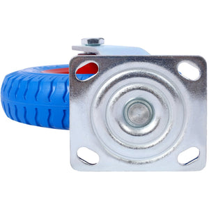 English Elm 4pcs Flat Free Pu Casters Heavy Duty Set Swivel Rigid Steel Hub Ball Bearing Wheels W465130444
