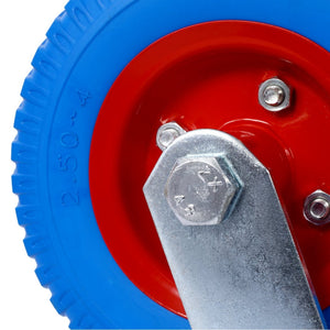 English Elm 4pcs Flat Free Pu Casters Heavy Duty Set Swivel Rigid Steel Hub Ball Bearing Wheels W465130444