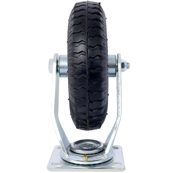 English Elm 4pcs 8in Pneumatic Swivel Rigid Casters Steel Hub Ball Bearing Shock Absorbing Wheels W465130461