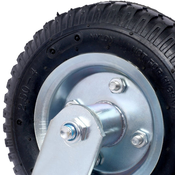 English Elm 4pcs 8in Pneumatic Swivel Rigid Casters Steel Hub Ball Bearing Shock Absorbing Wheels W465130461