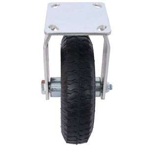 English Elm 4pcs 8in Pneumatic Swivel Rigid Casters Steel Hub Ball Bearing Shock Absorbing Wheels W465130461