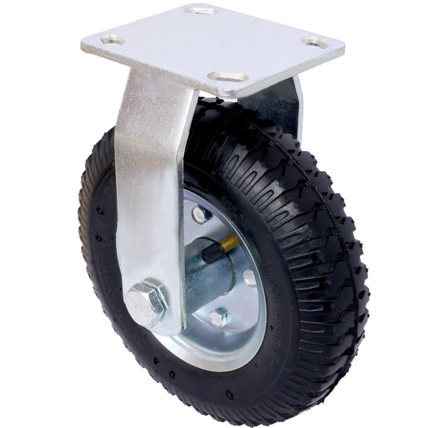 English Elm 4pcs 8in Pneumatic Swivel Rigid Casters Steel Hub Ball Bearing Shock Absorbing Wheels W465130461