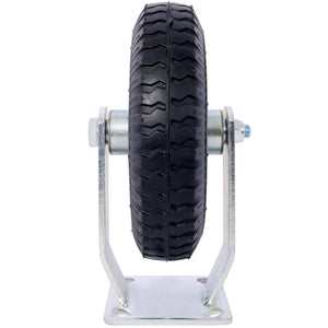 English Elm 4pcs 8in Pneumatic Swivel Rigid Casters Steel Hub Ball Bearing Shock Absorbing Wheels W465130461