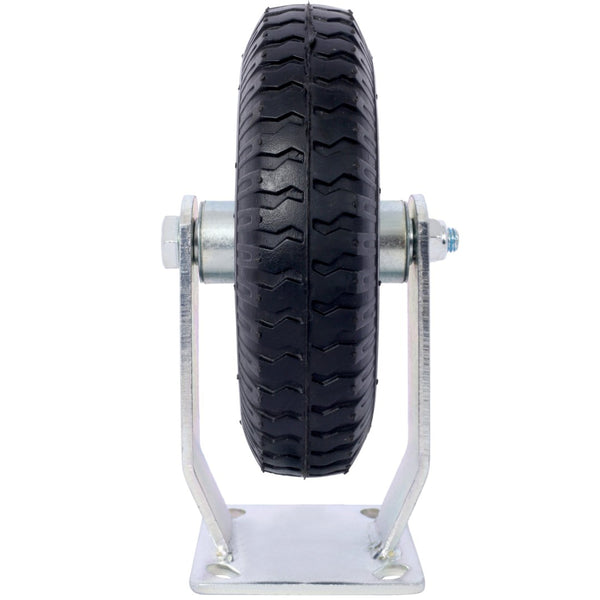 English Elm 4pcs 8in Pneumatic Swivel Rigid Casters Steel Hub Ball Bearing Shock Absorbing Wheels W465130461