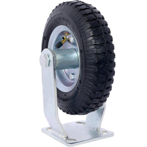 English Elm 4pcs 8in Pneumatic Swivel Rigid Casters Steel Hub Ball Bearing Shock Absorbing Wheels W465130461