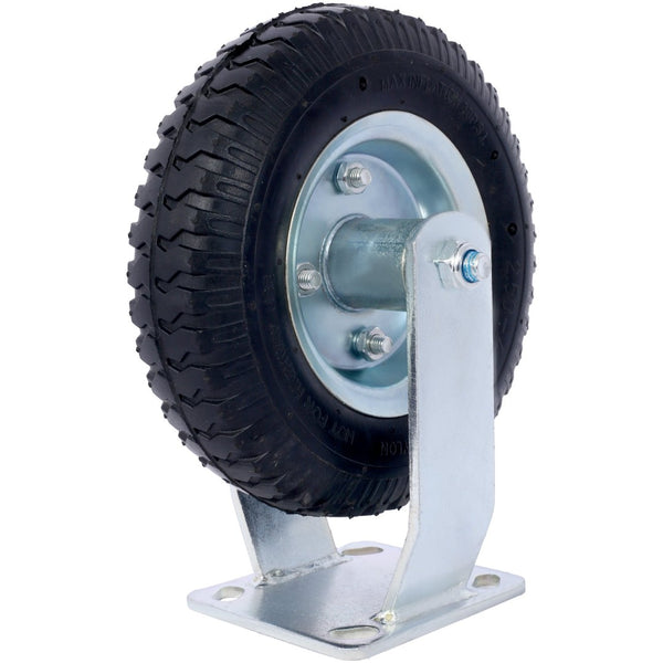 English Elm 4pcs 8in Pneumatic Swivel Rigid Casters Steel Hub Ball Bearing Shock Absorbing Wheels W465130461