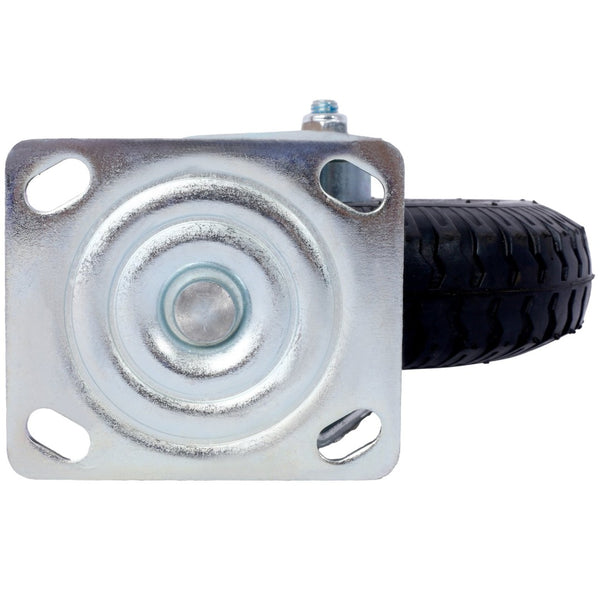 English Elm 4pcs 8in Pneumatic Swivel Rigid Casters Steel Hub Ball Bearing Shock Absorbing Wheels W465130461