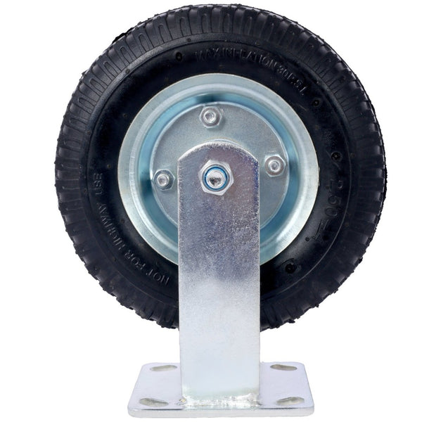 English Elm 4pcs 8in Pneumatic Swivel Rigid Casters Steel Hub Ball Bearing Shock Absorbing Wheels W465130461