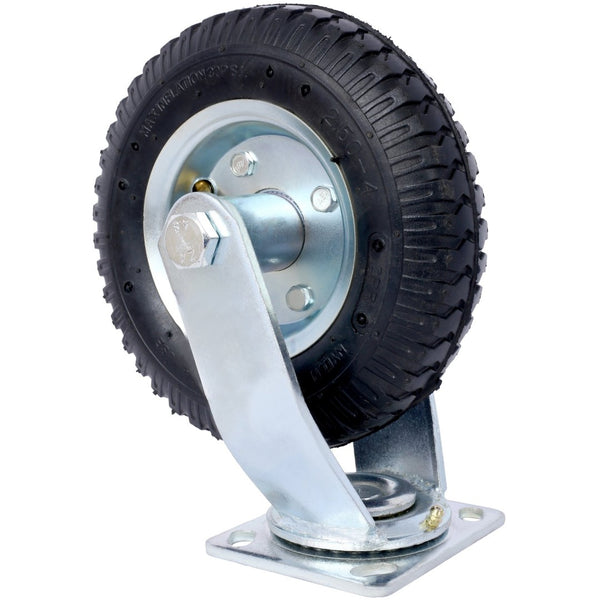 English Elm 4pcs 8in Pneumatic Swivel Rigid Casters Steel Hub Ball Bearing Shock Absorbing Wheels W465130461