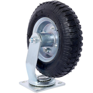English Elm 4pcs 8in Pneumatic Swivel Rigid Casters Steel Hub Ball Bearing Shock Absorbing Wheels W465130461