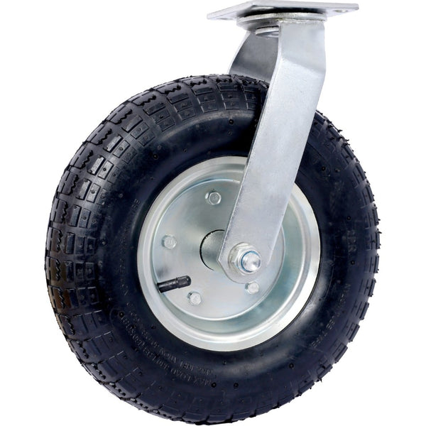 English Elm 4pcs 12in Pneumatic Caster Set Swivel Rigid Steel Hub Ball Bearing Workshop Wheels W465130469