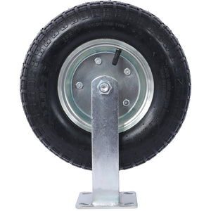English Elm 4pcs 12in Pneumatic Caster Set Swivel Rigid Steel Hub Ball Bearing Workshop Wheels W465130469