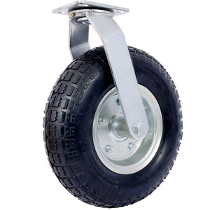 English Elm 4pcs 12in Pneumatic Caster Set Swivel Rigid Steel Hub Ball Bearing Workshop Wheels W465130469