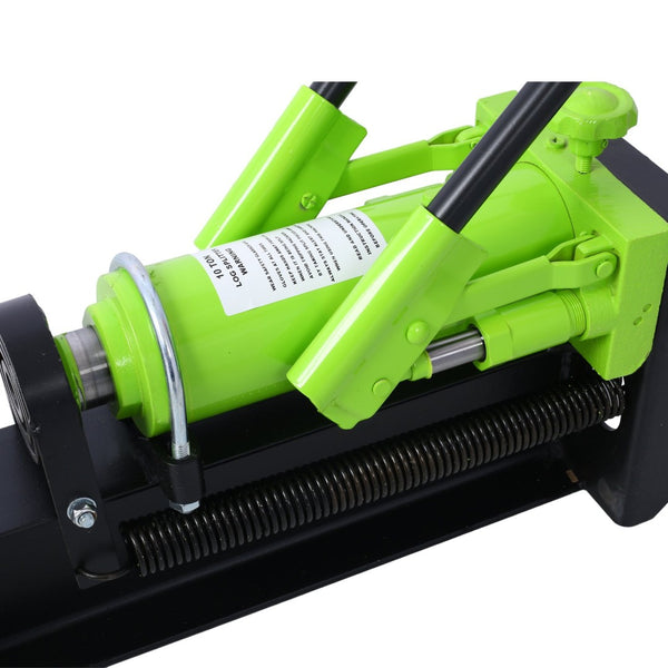 English Elm 10 Ton Manual Hydraulic Log Splitter Steel Beam Two Speed Portable Wheel Mount W465132585