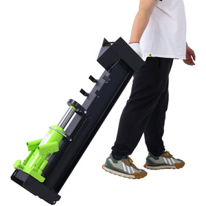 English Elm 10 Ton Manual Hydraulic Log Splitter Steel Beam Two Speed Portable Wheel Mount W465132585