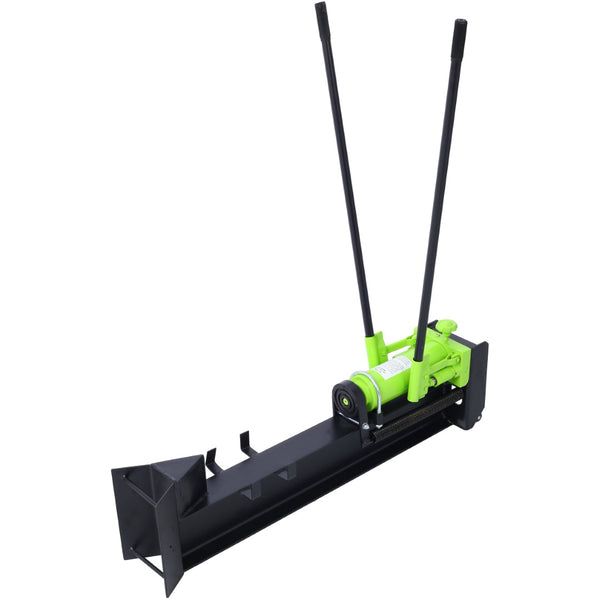 English Elm 10 Ton Manual Hydraulic Log Splitter Steel Beam Two Speed Portable Wheel Mount W465132585
