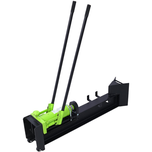 English Elm 10 Ton Manual Hydraulic Log Splitter Steel Beam Two Speed Portable Wheel Mount W465132585