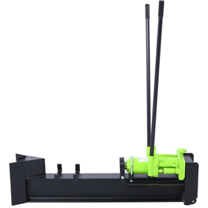 English Elm 10 Ton Manual Hydraulic Log Splitter Steel Beam Two Speed Portable Wheel Mount W465132585