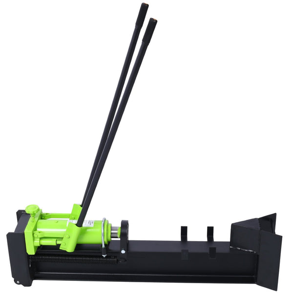 English Elm 10 Ton Manual Hydraulic Log Splitter Steel Beam Two Speed Portable Wheel Mount W465132585