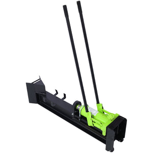 English Elm 10 Ton Manual Hydraulic Log Splitter Steel Beam Two Speed Portable Wheel Mount W465132585