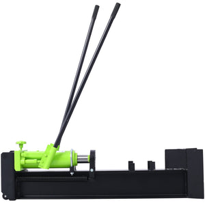 English Elm 10 Ton Manual Hydraulic Log Splitter Steel Beam Two Speed Portable Wheel Mount W465132585