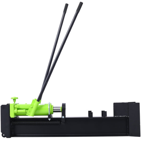 English Elm 10 Ton Manual Hydraulic Log Splitter Steel Beam Two Speed Portable Wheel Mount W465132585