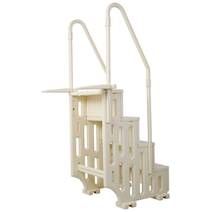 English Elm Pool Entry Stair System with Dual Handrails Anti-slip Treads and 400lb Capacity W465133693