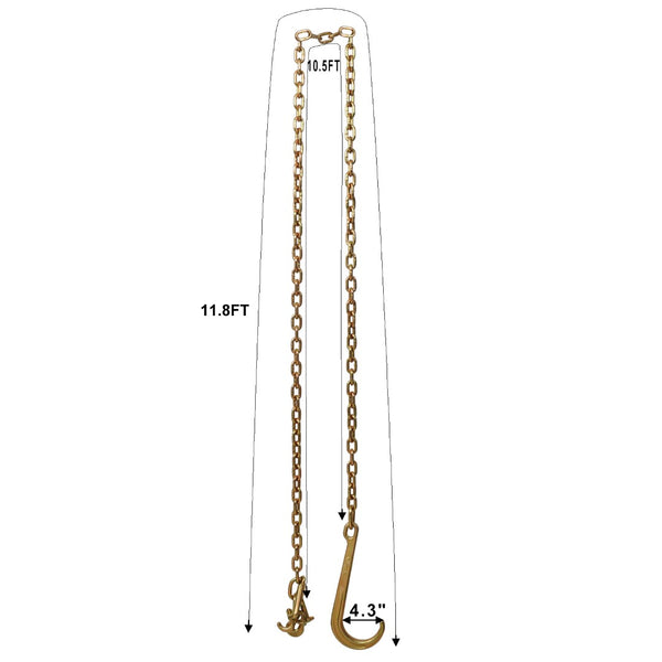 English Elm Grade 70 Alloy Steel Transport Chain Set with Rtj Hook for Heavy Cargo Towing W465133708