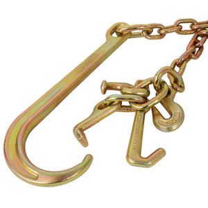 English Elm 5/16" Grade 70 Alloy Steel Tow Chain Set with J Hook Rtj Cluster for Wrecker Recovery W465133709