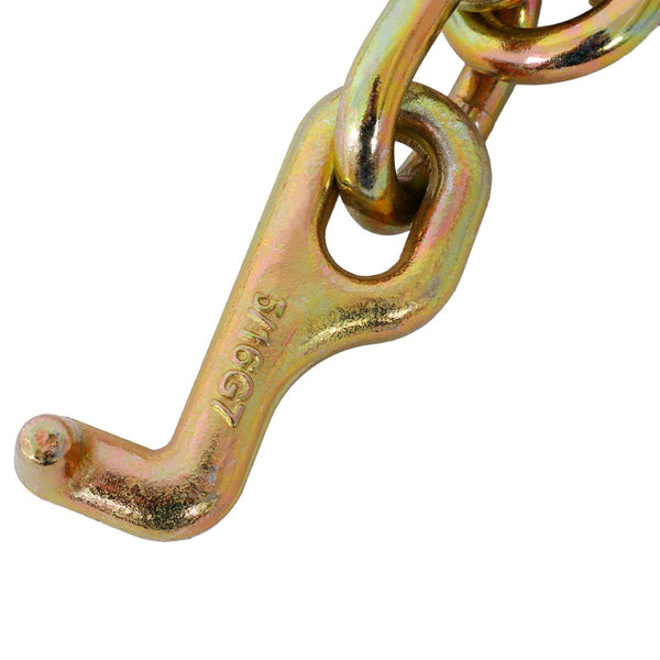English Elm 5/16" Grade 70 Alloy Steel Tow Chain Set with J Hook Rtj Cluster for Wrecker Recovery W465133709