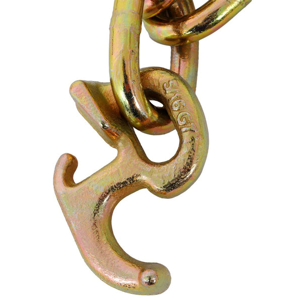 English Elm 5/16" Grade 70 Alloy Steel Tow Chain Set with J Hook Rtj Cluster for Wrecker Recovery W465133709