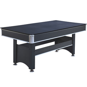 English Elm 6-ft Convertible Billiards and Table Tennis Game Room with Melamine Frame Black with Red Felt W465137245