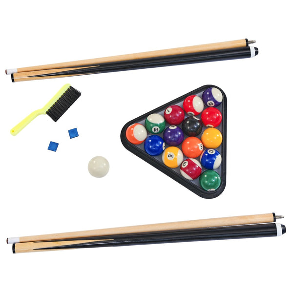 English Elm 6-ft Convertible Billiards and Table Tennis Game Room with Melamine Frame Black with Red Felt W465137245