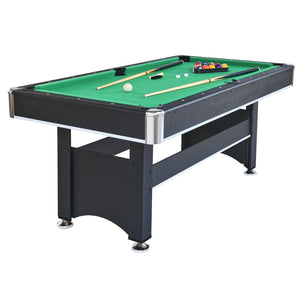 English Elm 6-ft Convertible Billiards and Table Tennis Game Room with Melamine Frame Black with Green Felt W465137246