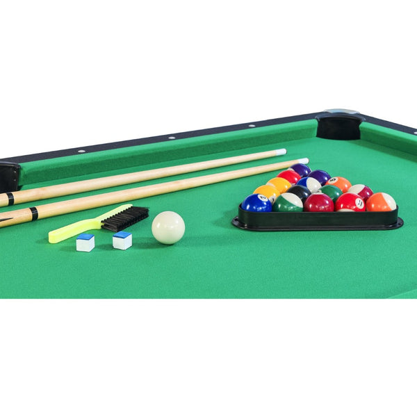 English Elm 6-ft Convertible Billiards and Table Tennis Game Room with Melamine Frame Black with Green Felt W465137246