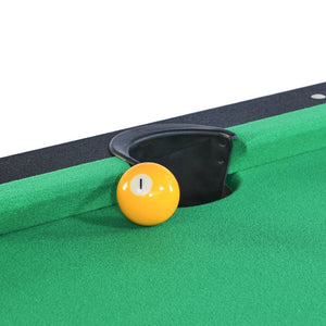 English Elm 6-ft Convertible Billiards and Table Tennis Game Room with Melamine Frame Black with Green Felt W465137246