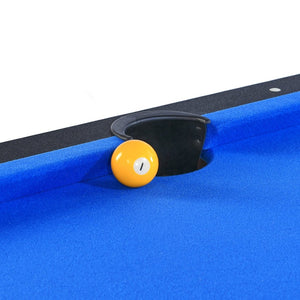 English Elm 6-ft Convertible Billiards and Table Tennis Game Room with Melamine Frame Black with Blue Felt W465137248