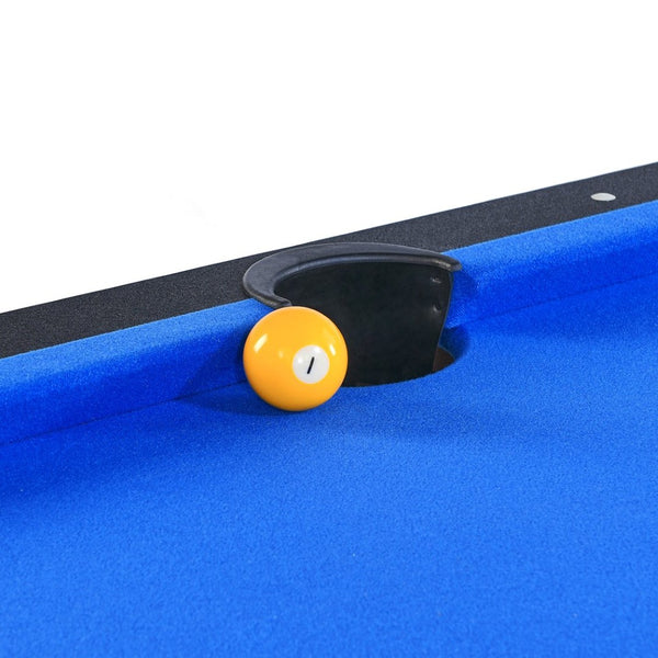 English Elm 6-ft Convertible Billiards and Table Tennis Game Room with Melamine Frame Black with Blue Felt W465137248